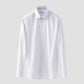 Displayed on a plain light gray background, the Contemporary Geometric Print Poplin Shirt by Eton features long sleeves, a collar, and a classic button-up design, offering a modern twist on a timeless wardrobe staple.