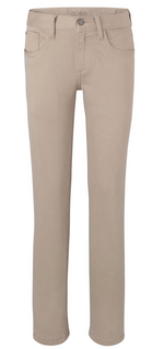 The Boys' Brady Slim Jean by DL1961 features a tailored cut, front pockets, belt loops, and a button closure in a beige straight-leg design.
