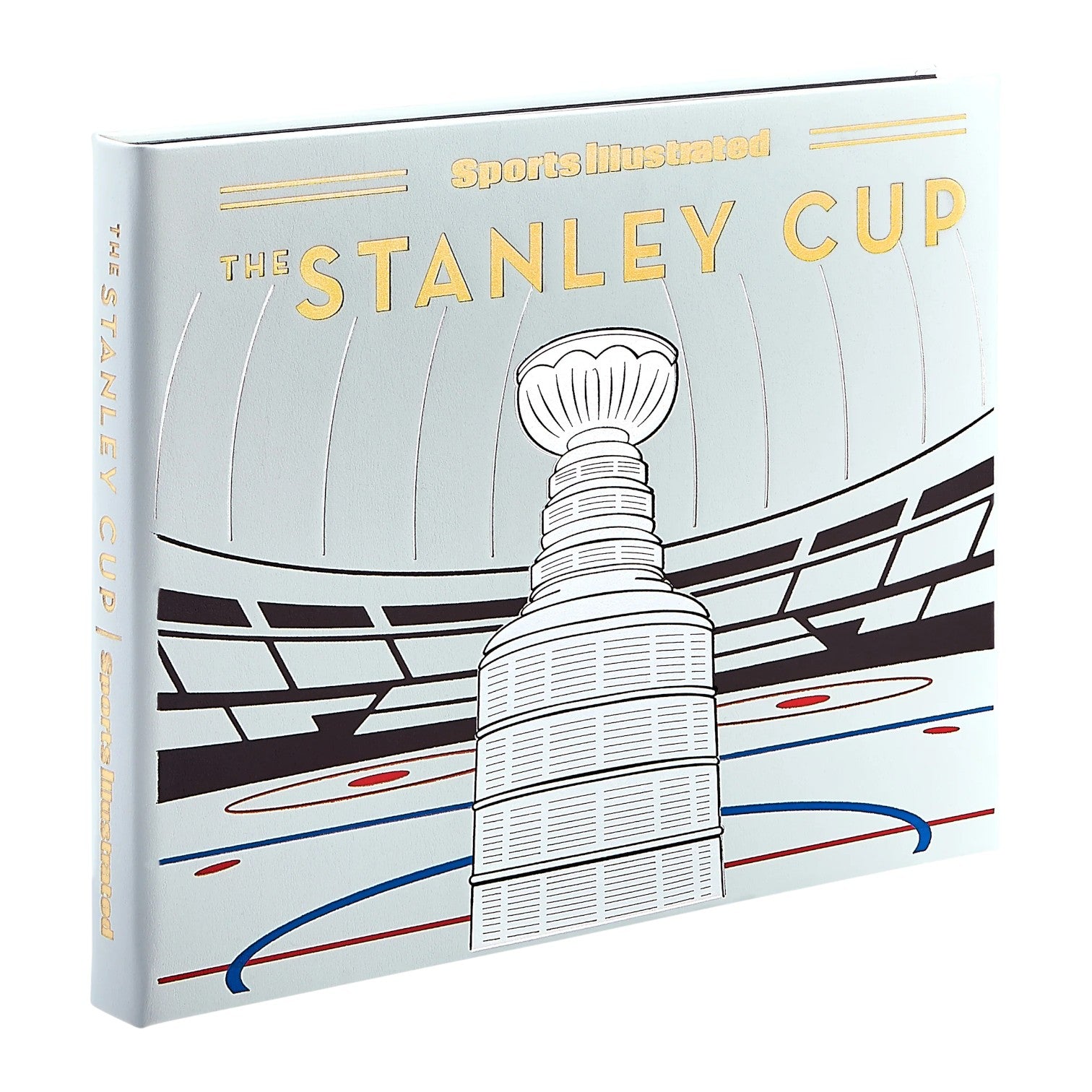 SI: The Stanley Cup" by Graphic Image is a hardcover book with an illustrated Stanley Cup trophy and stadium background—an ideal gift for hockey fans and NHL history enthusiasts.