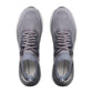 A pair of gray Stratus Sneakers by Magnanni, viewed from above. Featuring laces and cushioned footbeds for lasting comfort, the insoles display the “Magnanni” logo.