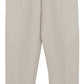 The Dorothee Schumacher Summer Cruise Pants by Dorothee Schumacher are beige straight-leg trousers with a feminine waistband and a front zipper, featuring belt loops, two side pockets, and a neat, pressed crease down each leg for added sophistication.