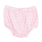 Angel Dear’s Baby Girl's Bamboo Tank Dress & Bloomer features a pink and white striped bamboo bloomer with elastic waist and legs, plus a cute Pink Golf Cart Applique, displayed on a white background.