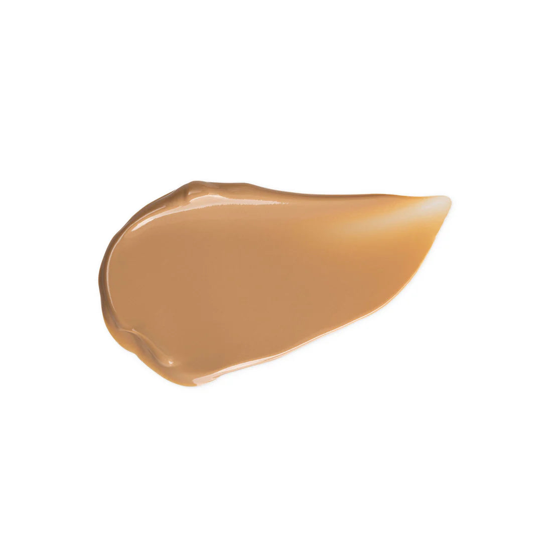 A smooth, beige smear of Hampton Sun Tinted SPF 45 Wrinkle Control Face Cream on a white background.