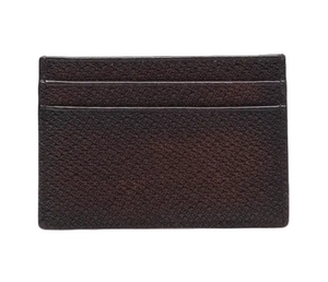 The Magnanni Card Holder is a dark brown textured leather wallet with two horizontal card slots on the front, displayed against a white background.