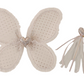 The Noralee Girls' Fairy Set features cream butterfly wings with a heart-shaped center and a magical wand with ribbon streamers—perfect for dress-up fun.