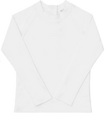 minnow unisex rashguard in white