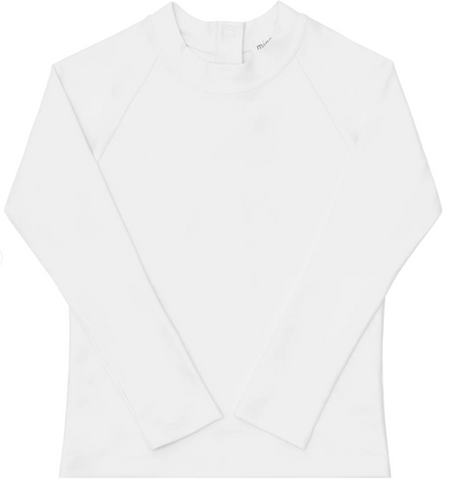 minnow unisex rashguard in white