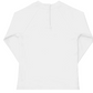 back of minnow unisex rashguard in white