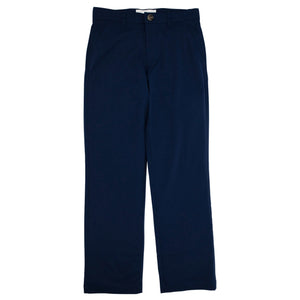 A pair of Boys’ Prepletic™ Prep School Pants by The Beaufort Bonnet Company, featuring a button closure and belt loops, laid flat on a white background.