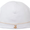 Teddy Bear Time Hat with Hand Emb - Ecru
