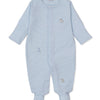 Baby SCE Safari Party Striped Footie - Lt. Blue