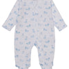 Baby Puppy Paws Zip Footie - Light Blue