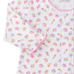 The Kissy Kissy Baby Girls' Sea Shell Magic Convertible Gown features soft Pima cotton with pink scalloped trim and a colorful seashell and starfish print in pink, purple, yellow, and green.