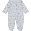 Baby Safari Party Zip Footie - Blue