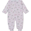 Baby Safari Party Zip Footie - Pink