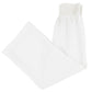 Girls’ Lenai Lounge Pant by The Beaufort Bonnet Company in Worth Avenue White, featuring a wide-leg linen silhouette and a smocked elastic waistband, neatly folded on a plain white background.