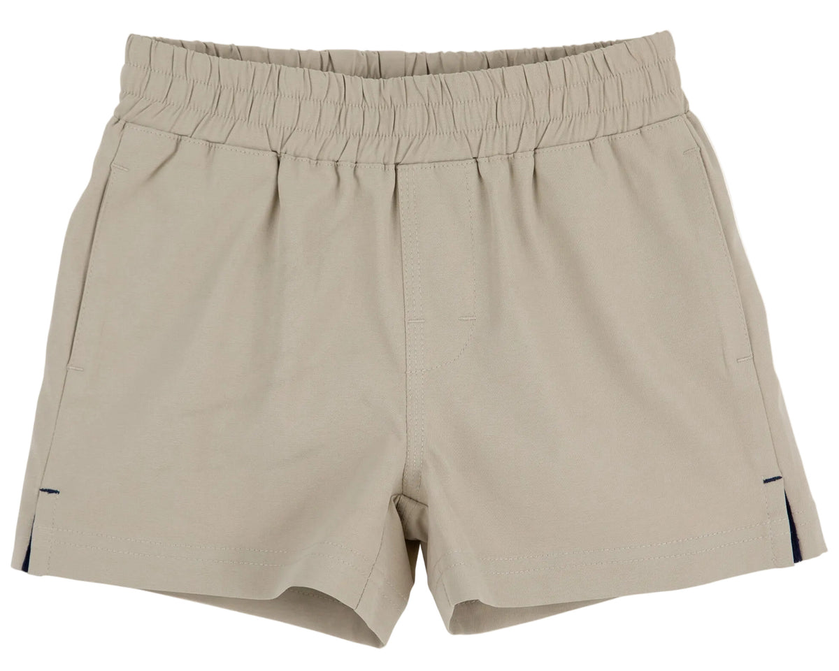 Baby Boys’ and Boys’ Prepletic™ Sheffield Shorts by The Beaufort Bonnet Company, featuring an elastic waistband, front pockets, and subtle side slits at the hem—these easy pull-on shorts are shown on a plain white background.