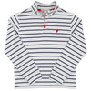 Baby Boys' and Boys' Hayword Half-Zip - Worth Ave White/Nantucket Navy Stripe/Ricmond Red