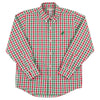 Boys' Dean's List Dress Shirt - Richmond Red/Kiawah Kelly Green Gingham