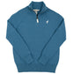 The Beaufort Bonnet Company’s Baby Boys’ and Boys’ Hayden Half Zip Sweater features long sleeves, a high collar, ribbed cuffs and hem, and a small white bird logo on the left chest—making it the perfect classic cotton sweater for boys.
