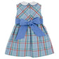 This adorable sleeveless dress features a classic plaid pattern, a crisp white collar, back button closures, and a wide blue sash that ties in a bow at the waist—just like the Baby Girls’ and Girls’ Sleeveless Cindy Lou Sash Dress by The Beaufort Bonnet Company.