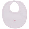 Premier Puppy Paws Hand Emb. Striped Bib - Pink