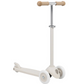 The Banwood Eco Scooter is a beige and white 3-wheel children's scooter with a handlebar, crafted from recycled plastic.
