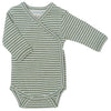 Newborn Rib Stripe Body Wrap - Moss