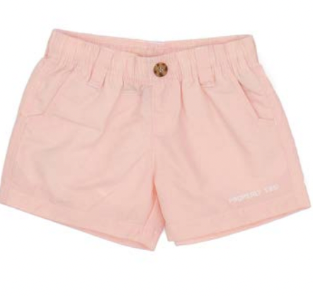 The Boys' Mallard Short by Properly Tied features an elastic waistband, side pockets, single button closure, and quick-dry, moisture-wicking fabric for all-day comfort.