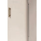 A small, beige Miniature Fridge by Maileg, featuring a vintage-inspired design with a vertical handle and the brand name embossed on the door.