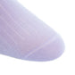 Close-up of the toe area of Dapper Classics' Lavender Solid Ribbed Cotton Sock Linked Toe Mid-Calf, showing fine fabric texture and stitching—crafted in North Carolina for refined, quality style.