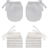 No Scratch Mittens, Set of 2 - Cloud Stripe/Cloud