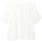 The Nia Top by Xirena is a loose-fitting white cotton gauze popover featuring short flutter sleeves, a round neckline, and gathered detailing.