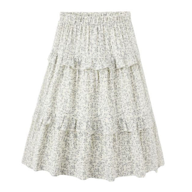 The Girls' Ruffled Midi Skirt by Rylee & Cru features an elastic waistband, subtle ruffle details, and delicate tiered layers for a breezy, feminine look.