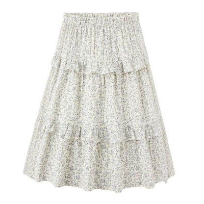 The Girls' Ruffled Midi Skirt by Rylee & Cru features an elastic waistband, subtle ruffle details, and delicate tiered layers for a breezy, feminine look.