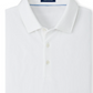 The Peter Millar Excursionist Flex Polo is a crisp white shirt with a collar and three buttons, featuring the brand’s label inside the neck—offering refined casual style for any occasion.