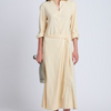 Lato Wrap Dress Linen Slub - Light Wheat