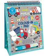 Introducing the “Construction Easel Watercard and Pen” by Floss and Rock—a standing flipbook-style magic water easel pad featuring construction vehicle illustrations. Titled “Construction Easel Watercard and Pen,” this reusable coloring pad includes a refillable water pen stored at the base. A portable kids’ art toy, it’s suitable for ages 18 months and up.