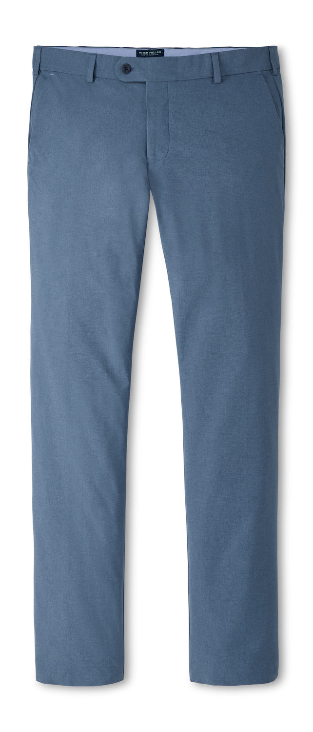 Blue Peter Millar Surge Performance trousers featuring four-way stretch, a button closure, and belt loops.