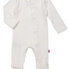 Baby Love Lines Pointelle Footie - Tofu