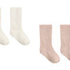 Baby Socks Set - Natural/Dusty Rose