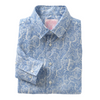 Printed Linen Shirt - Coral Stone, Blue